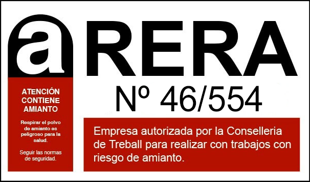 Certificado de inscripción RERA de Cosyval — Registro de Empresas con Riesgo de Amianto